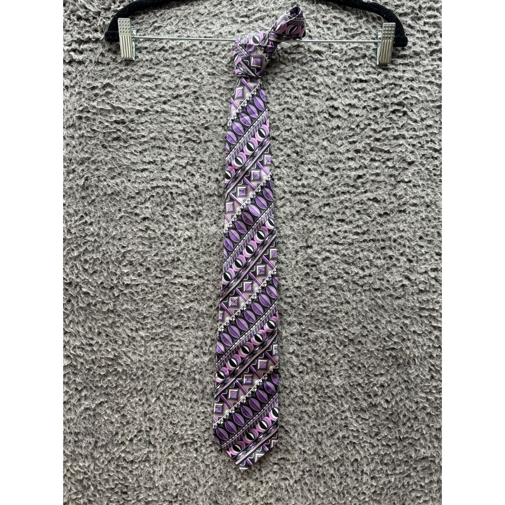 Emilio Pucci Classic Geometric All Over‎ Print Silk Multicolor Tie